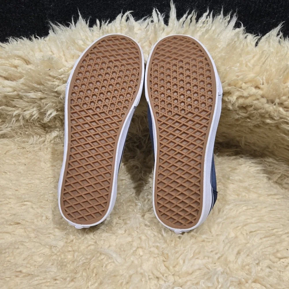 Mens‎ Vans Old Skool Navy Blue Canvas Casual Skateboarding Sneakers Size 10.5